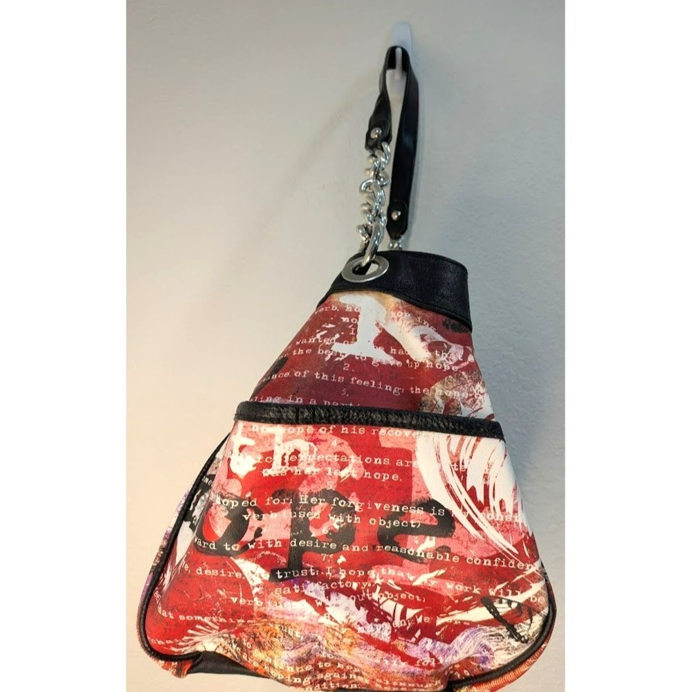 Miche Demi Bag Red Hope Shell Cover with 2 Straps Graffiti Faith Black White VGC - Picture 5 of 9